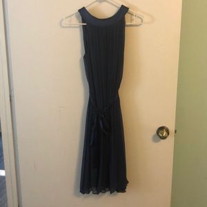 Navy blue knee length dress